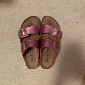 Metallic pink Birkenstocks